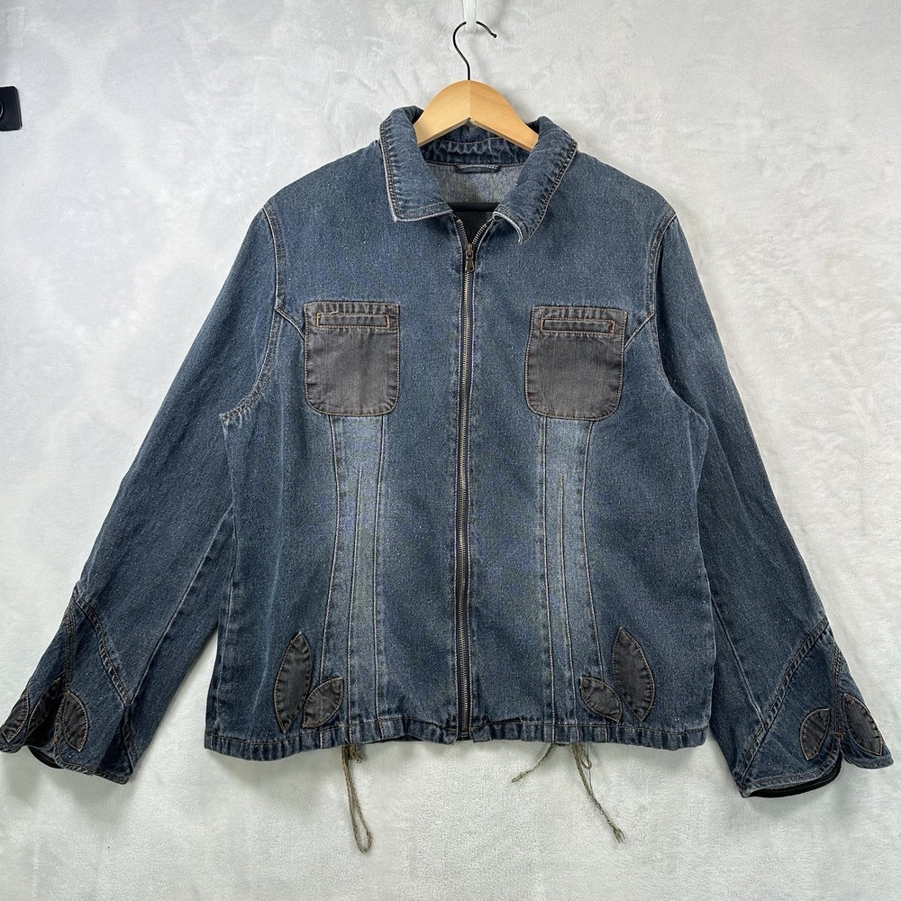 Vintage Women Denim Jacket Size Large